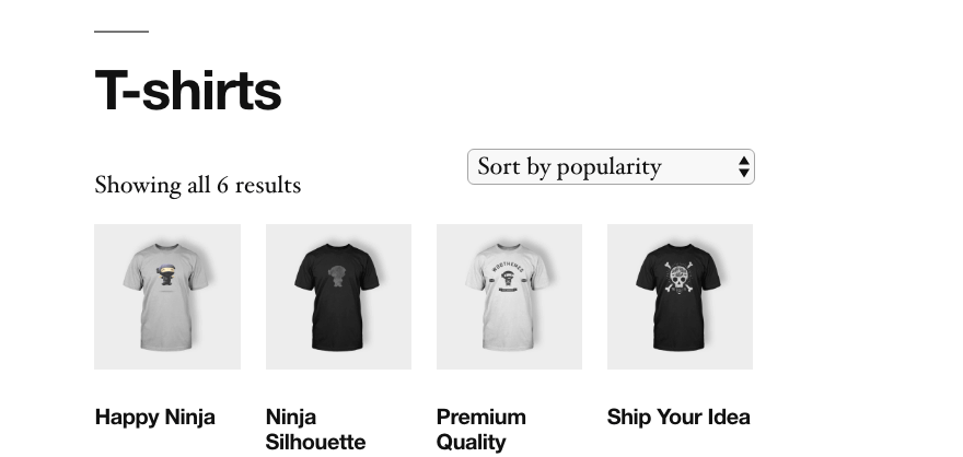 ایجاد صفحه دسته بندی برای محصولات تی شرت