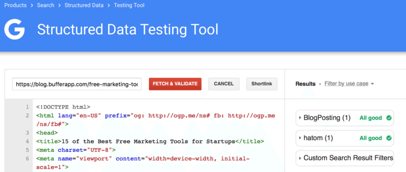 ابزار Structured Data Testing Tool
