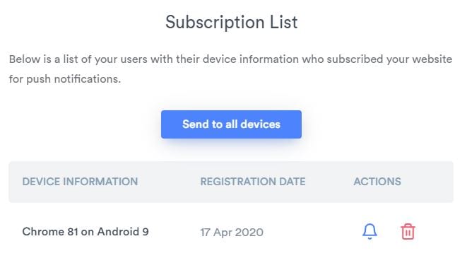 ویژگی Subscription List