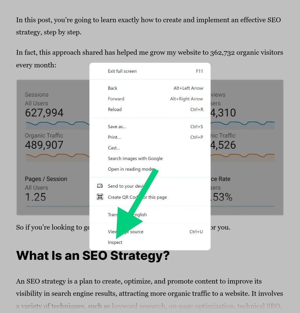 نحوه باز کردن Inspect Element